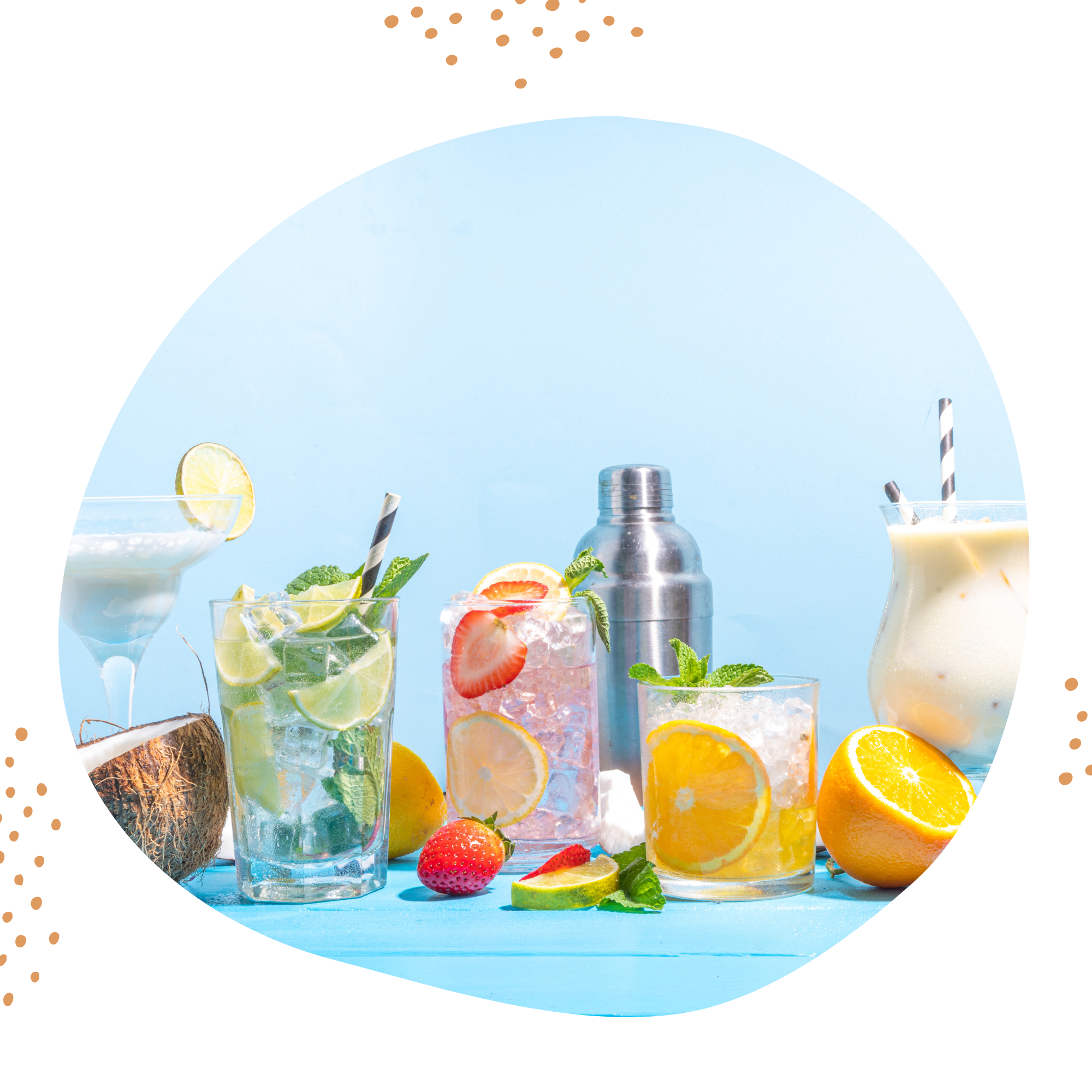 several refreshing Summery mocktails