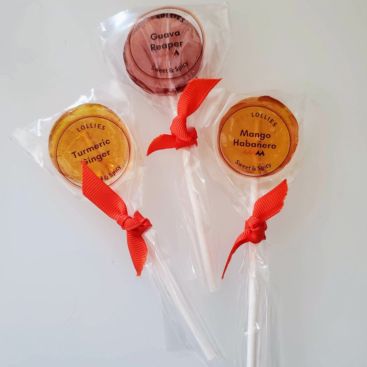 trio of lollipop flavors