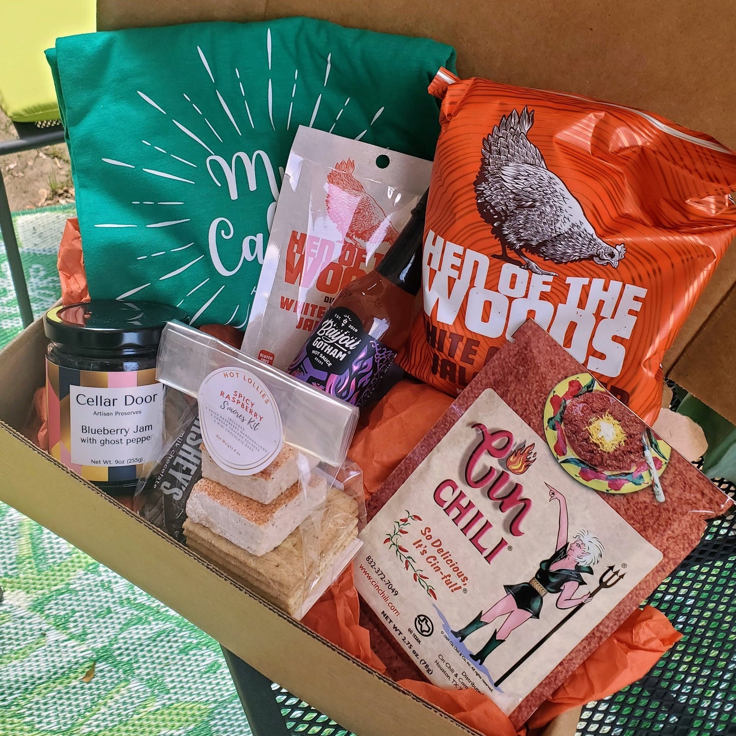 sample products in hot stuff box
