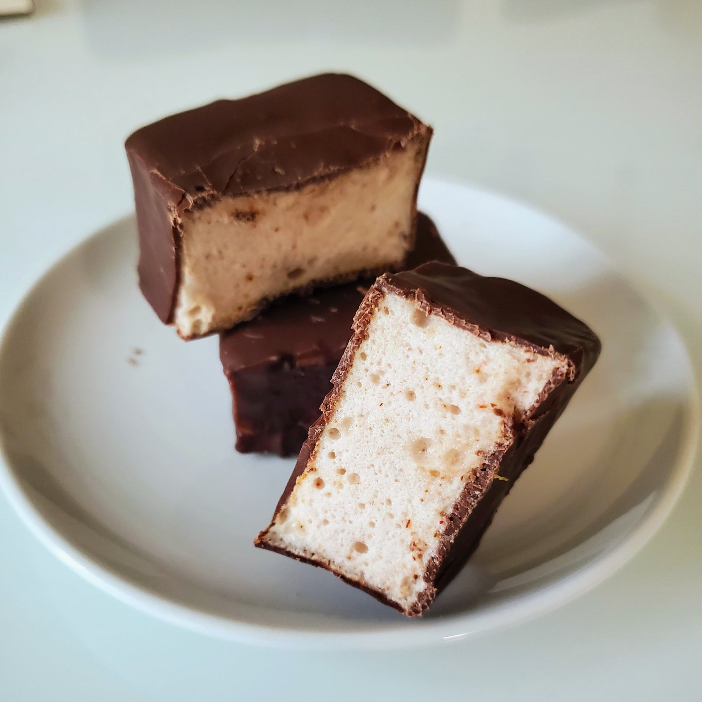 Chocolate Covered Spicy Raspberry Marshmallows