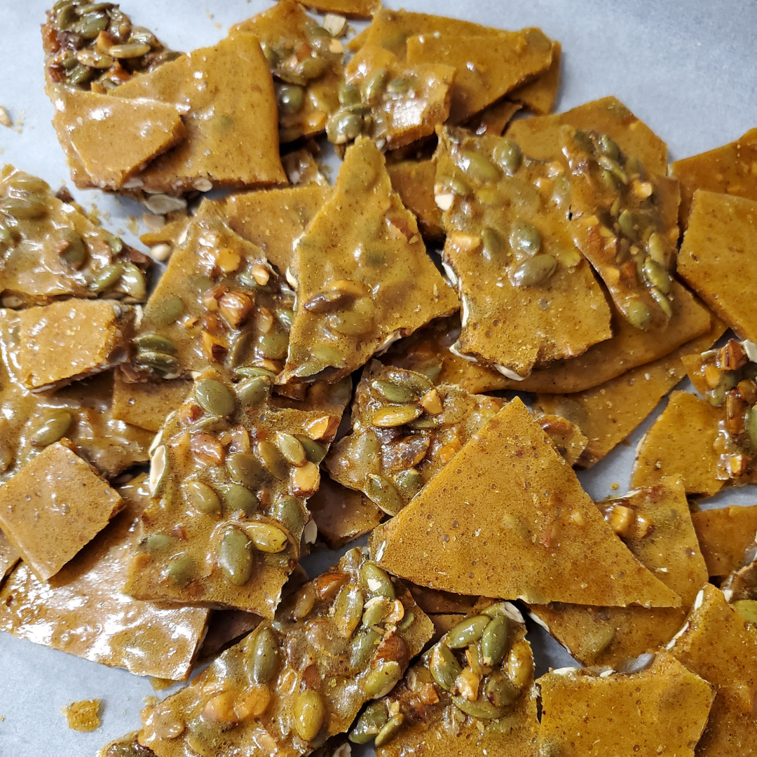 spicy pepitas pumpkin seed brittle